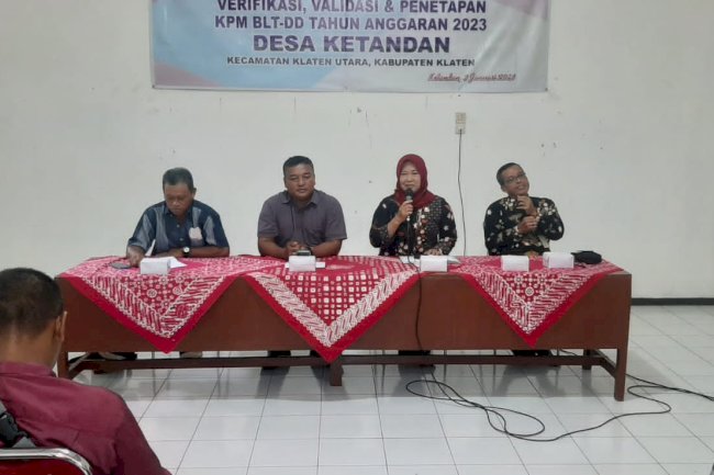 MUSDESUS VERIFIKASI VALIDASI & PENETAPAN KPM BLT-DD TAHUN ANGGARAN 2023 DI DESA KETANDAN