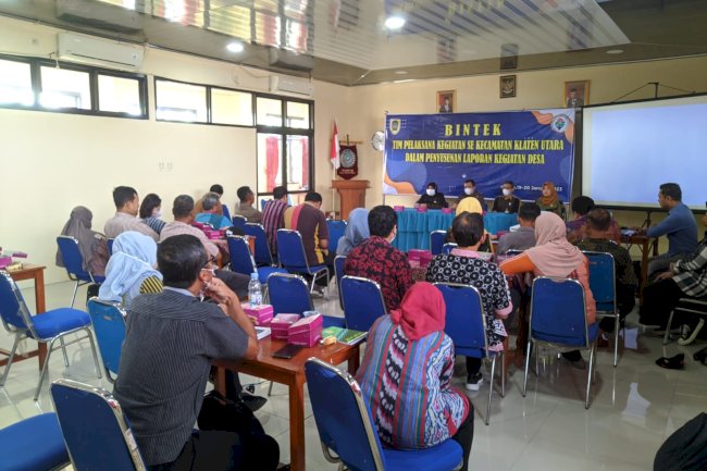 BINTEK TIM PELAKSANA KEGIATAN SE KECAMATAN KLATEN UTARA DALAM PENYUSUNAN LAPORAN KEGIATAN DESA