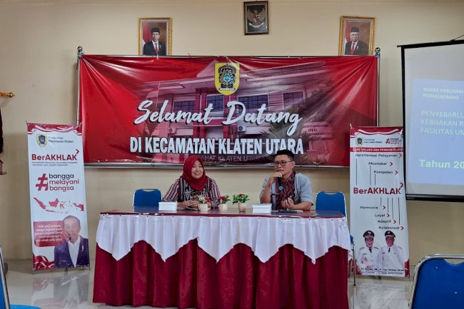SOSIALISASI PENYEBARLUASAN KEBIJAKAN RETRIBUSI FASILITAS UMUM OLEH DISPERWASKIM KLATEN