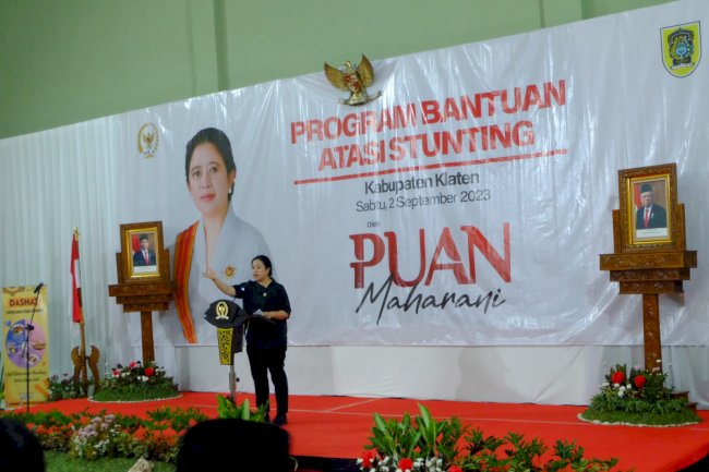 PUAN MAHARANI BERIKAN BANTUAN UNTUK STUNTING