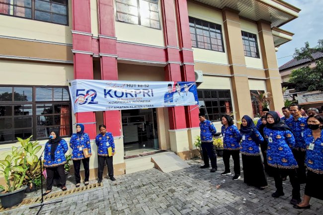 UPACARA HARI KORPRI KE - 52 TAHUN MENGUSUNG TEMA KORPRIKAN INDONESIA