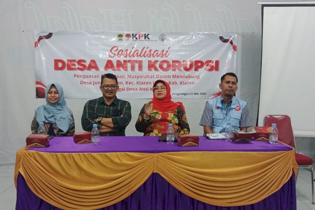 SOSIALISASI DESA ANTI KORUPSI DI DESA JONGGRANGAN