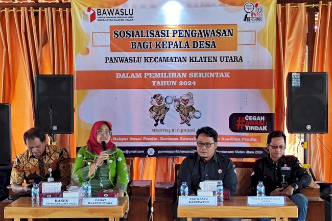 SOSIALISASI PENGAWASAN BAGI KEPALA DESA OLEH PANWASCAM KLATEN UTARA