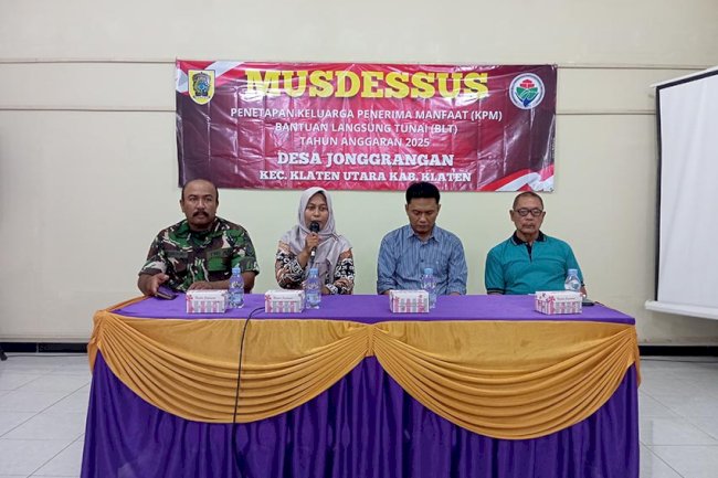 MUSDESUS PENETAPAN KPM & BLT DD TA 2025 DESA JONGGRANGAN