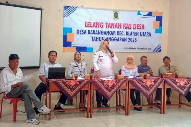 LELANG TANAH KAS DESA, DESA KARANGANOM KEC. KLATEN UTARA TAHUN ANGGARAN 2026