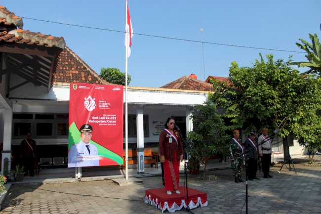 KHIDMAT DAN PENUH SEMANGAT, KECAMATAN KLATEN UTARA GELAR UPACARA HARI JADI KABUPATEN KLATEN KE-222