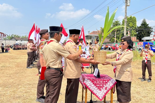 ESTAFET TUNAS KELAPA 2026, KWARCAB KLATEN UTARA TERIMA DAN LANJUTKAN SEMANGAT KEPRAMUKAAN