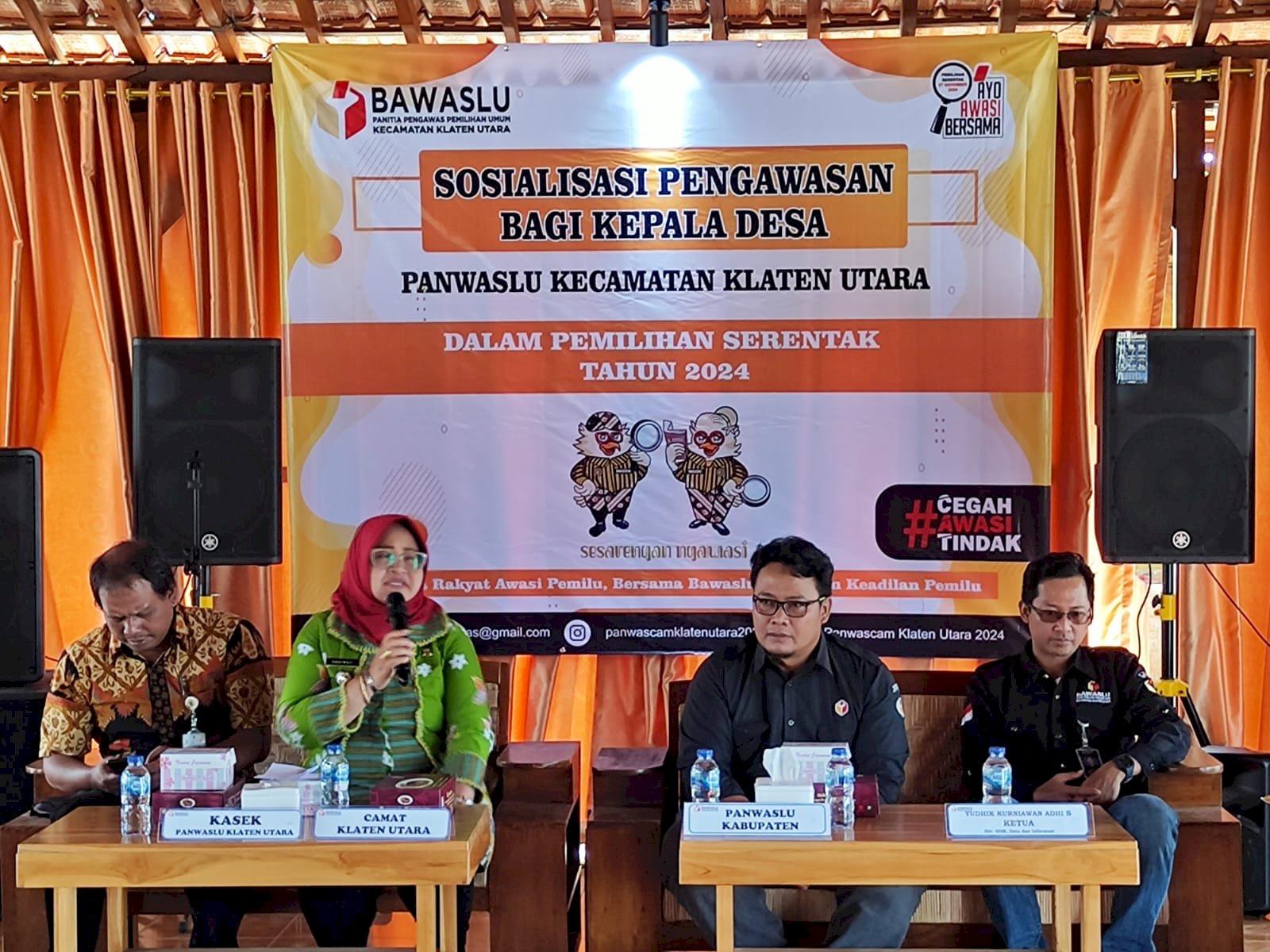 SOSIALISASI PENGAWASAN BAGI KEPALA DESA OLEH PANWASCAM KLATEN UTARA