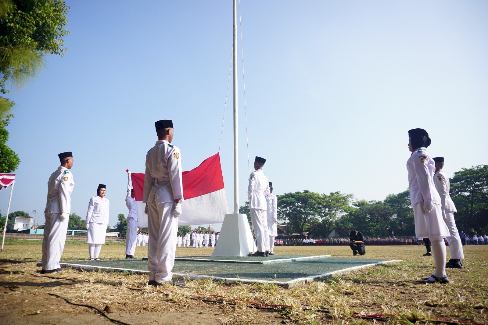 MOMENTUM NASIONALISME : KLATEN UTARA GELAR UPACARA HUT RI KE-80 RI DI LAPANGAN JOKOPURING