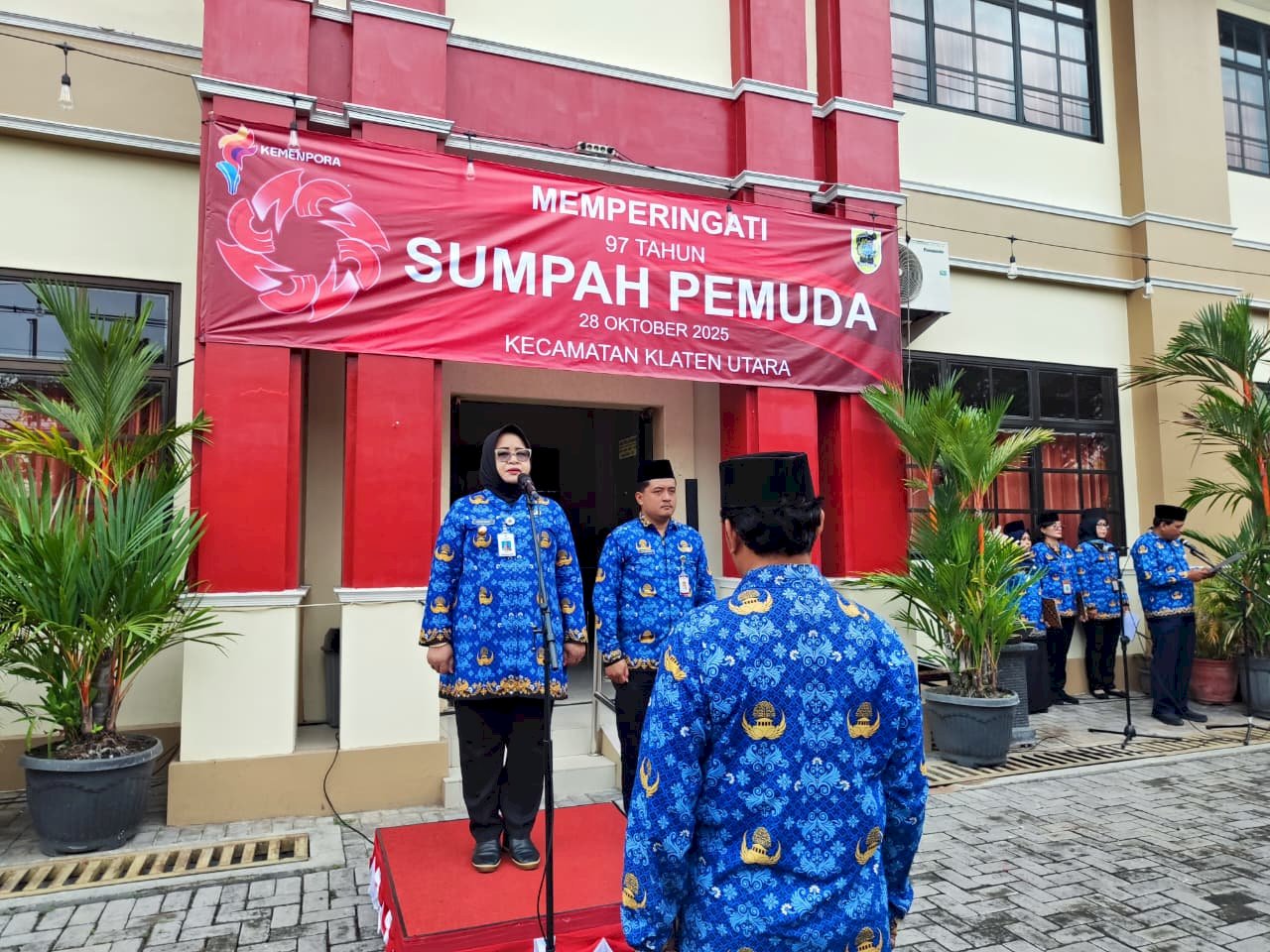 KOBARKAN SEMANGAT PERSATUAN, KLATEN UTARA GELAR UPACARA SUMPAH PEMUDA KE-97