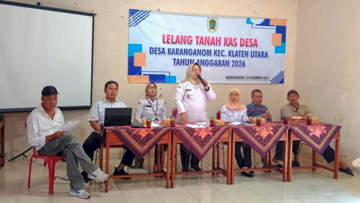 LELANG TANAH KAS DESA, DESA KARANGANOM KEC. KLATEN UTARA TAHUN ANGGARAN 2026