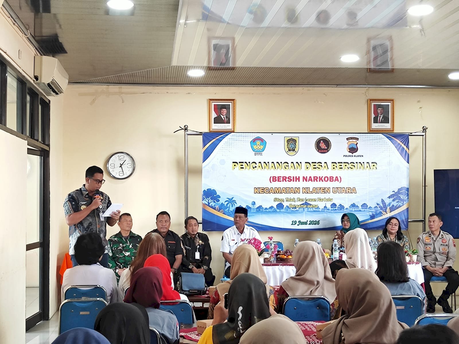 KLATEN UTARA JADI PELOPOR, BUPATI KLATEN CANANGKAN GERAKAN DESA BERSINAR MENUJU KLATEN BEBAS NARKOBA