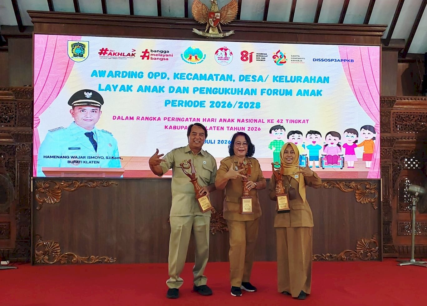 KLATEN UTARA BORONG PENGHARGAAN KELANA DAN DEKELA 2026, WUJUD NYATA KOMITMEN MENUJU WILAYAH RAMAH ANAK