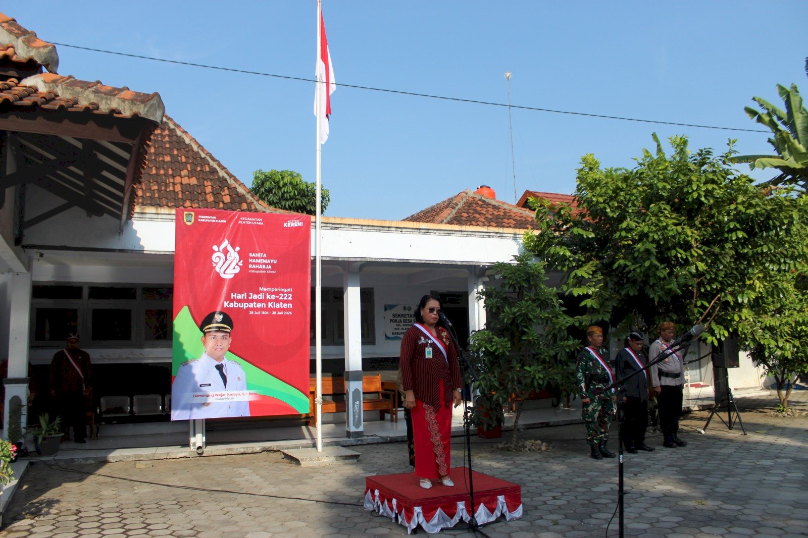 KHIDMAT DAN PENUH SEMANGAT, KECAMATAN KLATEN UTARA GELAR UPACARA HARI JADI KABUPATEN KLATEN KE-222